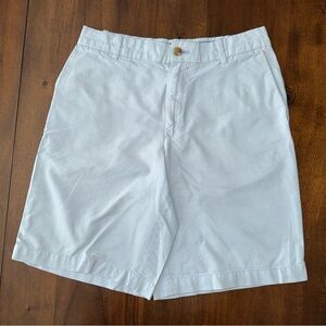 Izod Light Blue Casual Cotton Chino Shorts Flat Front Size 30 Inseam 9.5"